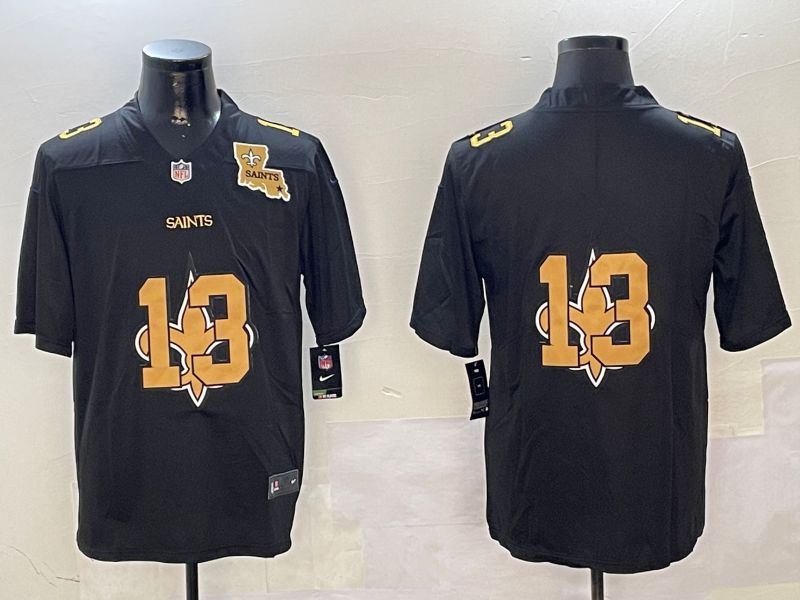 Men New Orleans Saints #13 No Name Black 2024 Nike Limited NFL Jersey style 01022->green bay packers->NFL Jersey